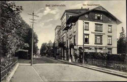 Ak Bad Liebenstein im Thüringer Wald, Hauptstraße, Pension