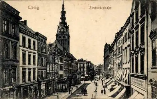 Ak Elbląg Elbing Westpreußen, Schmiedestraße