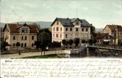 Ak Bebra an der Fulda in Hessen, Blick vom Bahnhof