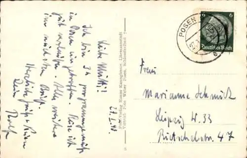 Ak Poznań Posen, Wilhelmplatz