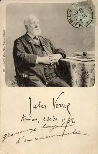 Ak Schriftsteller Jules Verne, Porträt