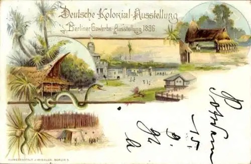 Eingangsstempel Berlin 33 Gewerbeausstellung 15.9.1896