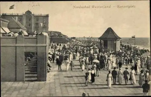 Ak Westerland auf Sylt, Konzertplatz, Promenade