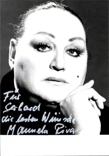 Ak Schauspieler Manuela Riva, Portrait, Autogramm