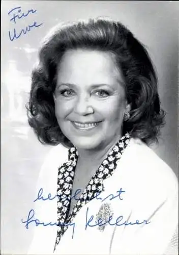 Ak Schauspielerin Lonny Kellner-Frankenfeld, Portrait, Autogramm