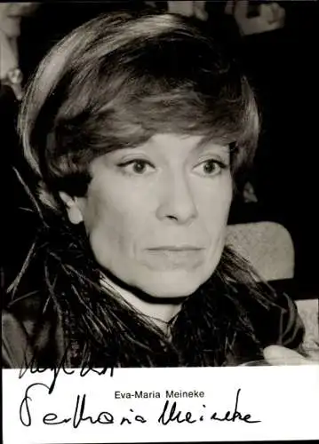 Ak Schauspielerin Eva Maria Meineke, Portrait, Autogramm