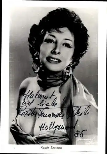 Ak Schauspielerin Rosita Serrano, Portrait, Autogramm