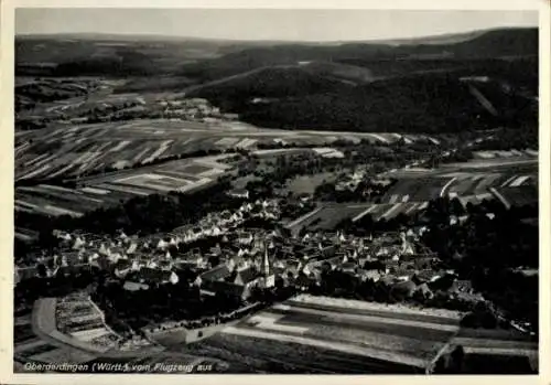 Ak Oberderdingen im Kraichgau Württemberg, Fliegeraufnahme