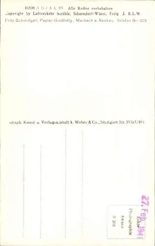 Ak Oberstenfeld in Baden Württemberg, Fliegeraufnahme, Schloss Lichtenberg