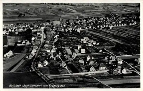 Ak Hallstadt in Oberfranken, Fliegeraufnahme