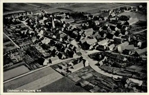 Ak Othfresen Liebenburg Niedersachsen, Fliegeraufnahme des Ortes, Kirche