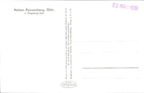 Ak Peissenberg Peißenberg in Oberbayern, Fliegeraufnahme