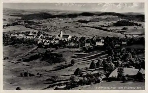 Ak Schönberg in Niederbayern, Fliegeraufnahme