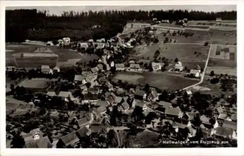 Ak Hallwangen Dornstetten im Schwarzwald Württemberg, Fliegeraufnahme