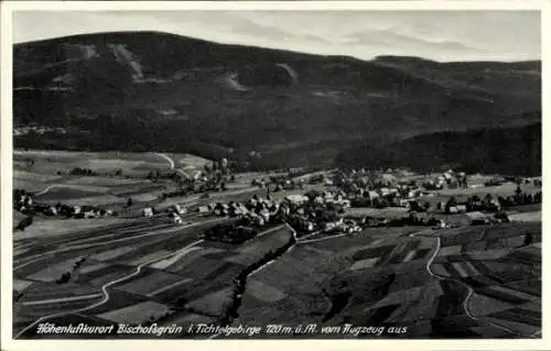 Ak Bischofsgrün im Fichtelgebirge, Fliegeraufnahme