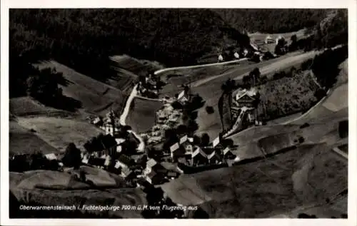 Ak Oberwarmensteinach Warmensteinach in Oberfranken, Fliegeraufnahme