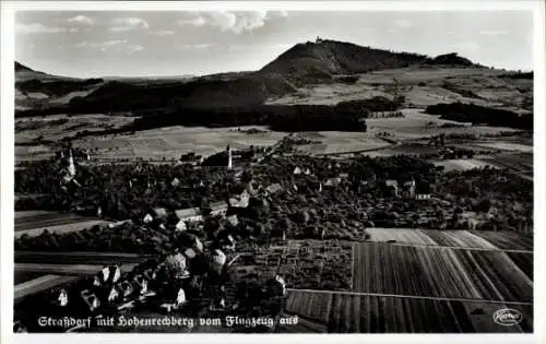 Ak Straßdorf Schwäbisch Gmünd in Württemberg, Fliegeraufnahme, Hohenrechberg