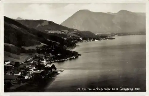 Ak St. Quirin Gmund am Tegernsee Oberbayern, Fliegeraufnahme