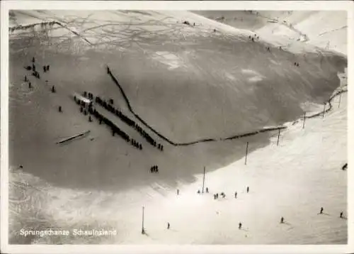 Ak Freiburg im Breisgau, Schauinsland, Fliegeraufnahme, Sprungschanze, Winter