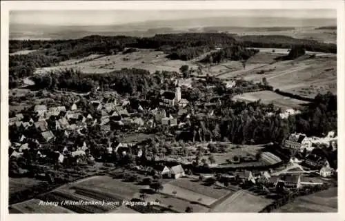 Ak Arberg in Bayern, Fliegeraufnahme