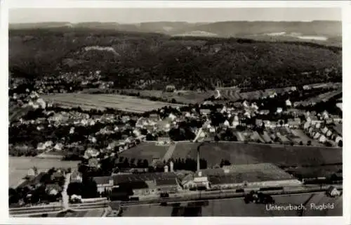 Ak Unterurbach Urbach im Remstal, Fliegeraufnahme