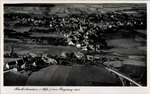 Ak Flachslanden in Mittelfranken, Fliegeraufnahme