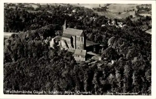 Ak Scheßlitz in Oberfranken, Fliegeraufnahme Wallfahrtskirche Gügel