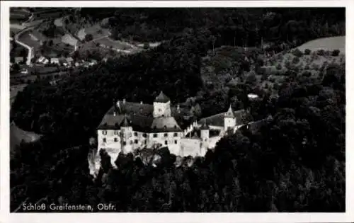 Ak Heiligenstadt in Oberfranken, Schloss Greifenstein, Fliegeraufnahme