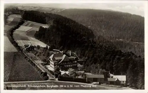 Ak Unterlengenhardt Bad Liebenzell im Schwarzwald, Fliegeraufnahme, Erholungsheim Burghalde