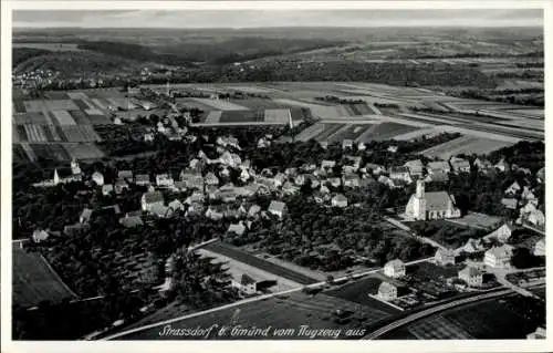 Ak Straßdorf Schwäbisch Gmünd in Württemberg, Fliegeraufnahme