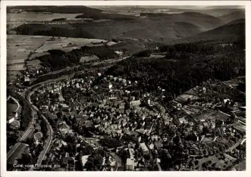 Ak Calw im Schwarzwald, Fliegeraufnahme