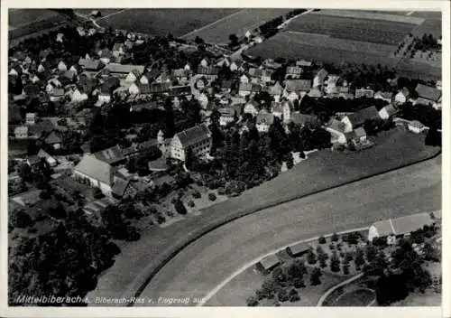 Ak Mittelbiberach in Oberschwaben, Fliegeraufnahme