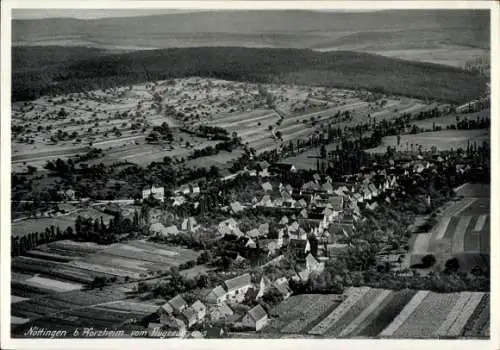 Ak Nöttingen im Enzkreis, Fliegeraufnahme