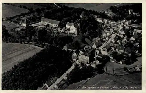 Ak Warthausen in Baden Württemberg, Fliegeraufnahme