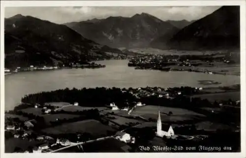 Ak Bad Wiessee in Oberbayern, Fliegeraufnahme von Süd