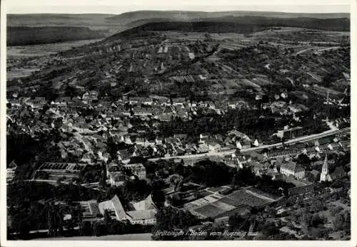 Ak Grötzingen Baden Württemberg, Fliegeraufnahme