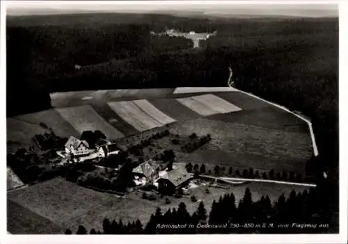 Ak Oedenwald Ödenwald Loßburg im Schwarzwald, Fliegeraufnahme Adrionshof