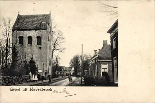 Ak Noordbroek Groningen, Straßenpartie