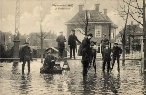 Ak Purmerend Nordholland Niederlande, Überschwemmung 1916