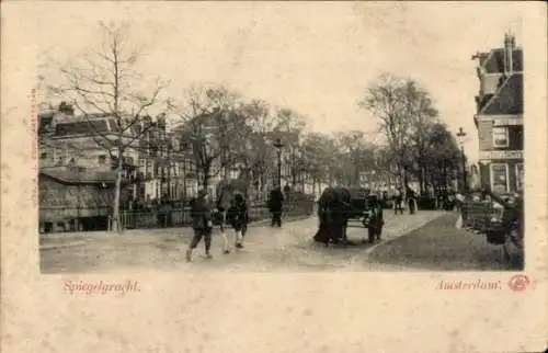 Ak Amsterdam Nordholland Niederlande, Spiegelgracht