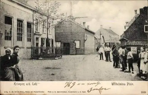 Ak Krimpen aan de Lek Südholland, Wilhelmina Plein, Molen