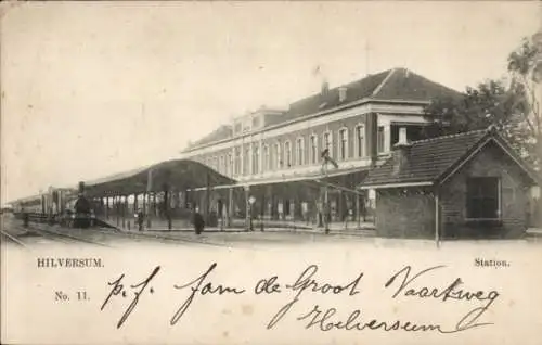 Ak Hilversum Nordholland Niederlande, Bahnhof