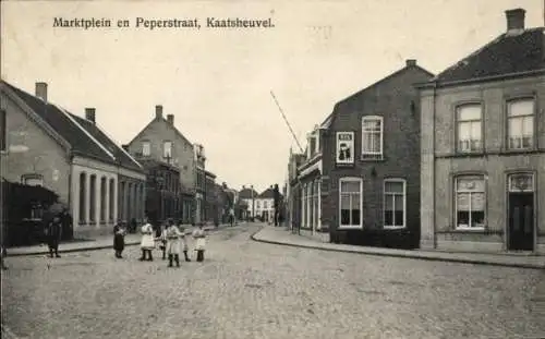 Ak Kaatsheuvel Nordbrabant, Marktplein, Peperstraat