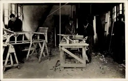 Ak Soest Utrecht Niederlande, Sanatorium, Ergotherapie, Tischlerei