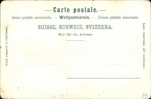 Passepartout Litho Genf Stadt Schweiz, Grand Hotel National