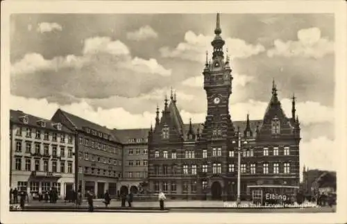 Ak Elbląg Elbing Westpreußen, Rathaus, Erweiterungsbau