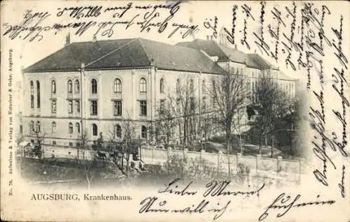 Ak Augsburg in Schwaben, Krankenhaus