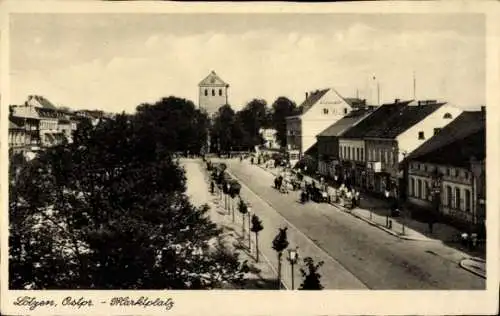 Ak Giżycko Lötzen Lözen Masuren Ostpreußen, Marktplatz