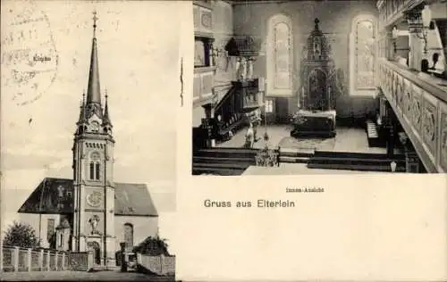 Ak Elterlein im Erzgebirge, Kirche