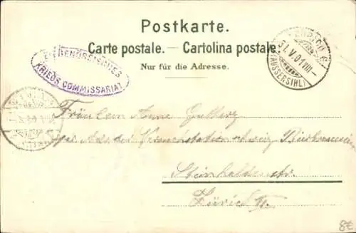 Präge Wappen Litho Zürich Stadt Schweiz, Waldhaus Dolder